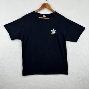 Yazbek Weed Leaf Shirt Mens Large Black Embroidered Marijuana Graphic Tee